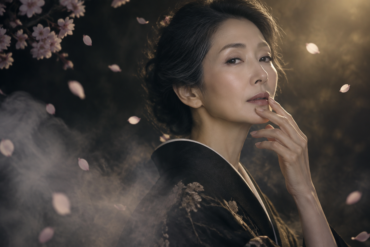Elegant mature Japanese woman